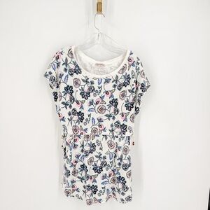 Juicy Couture Short Sleeve Floral Tee - Pink, Blue, White